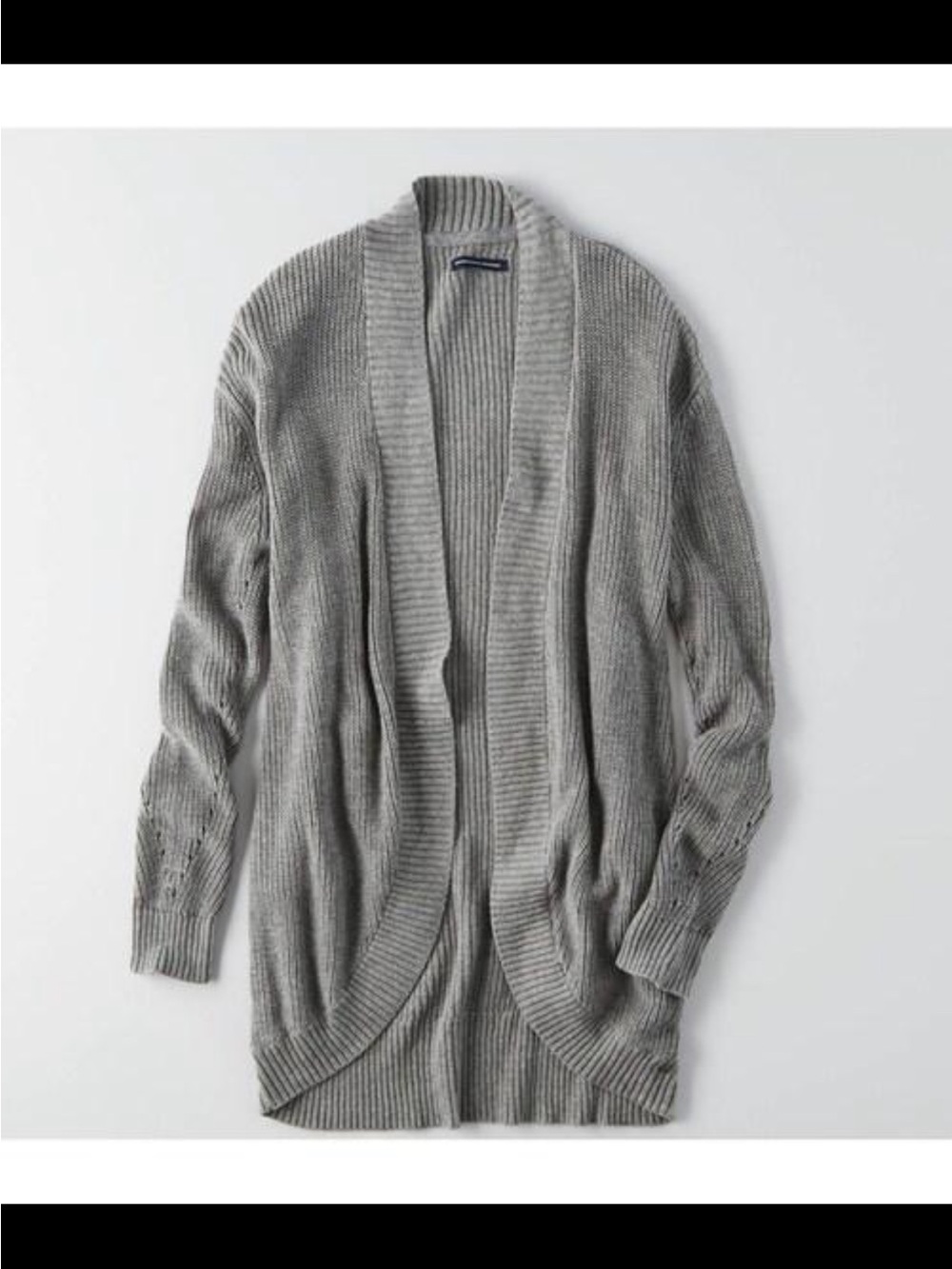 American Eagle Women's Gray Cardigan Sweater